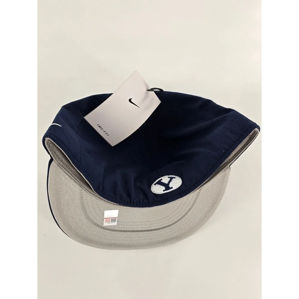 Brigham Young BYU Cougars Nike College Navy Blue Flat‎ Bill Cap Hat Adult Size 7